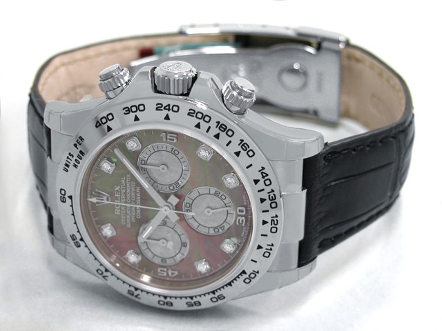 ロレックススーパーコピー ROLEX デイトナ 116519NG 黒皮 ブラックシェル 自動巻