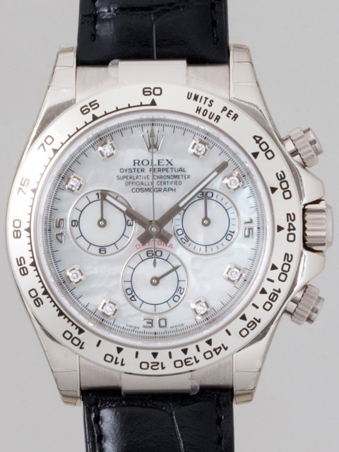 ロレックススーパーコピー ROLEX デイトナ 116519NG 黒皮 ホワイトシェル