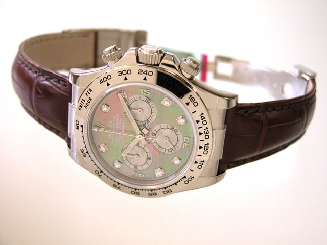 ロレックススーパーコピー ROLEX デイトナ 116519NG 茶皮 ブラックシェル