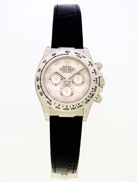 ロレックススーパーコピー ROLEX デイトナ 116519NA 黒皮 ピンクシェル