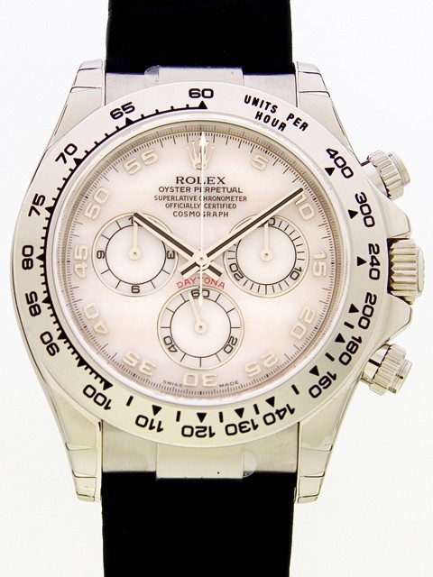 ロレックススーパーコピー ROLEX デイトナ 116519NA 黒皮 ピンクシェル