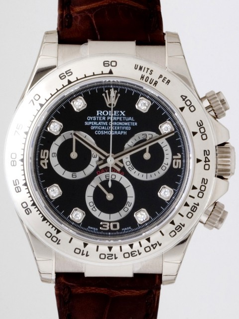 ロレックススーパーコピー ROLEX デイトナ 116519G 茶皮 ブラック 自動巻
