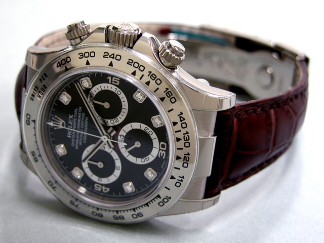 ロレックススーパーコピー ROLEX デイトナ 116519G 茶皮 ブラック 自動巻