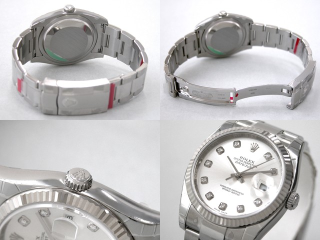 ロレックススーパーコピー ROLEX パーペチュアル デイトジャスト メンズ 116234G オイスターブレス シルバー