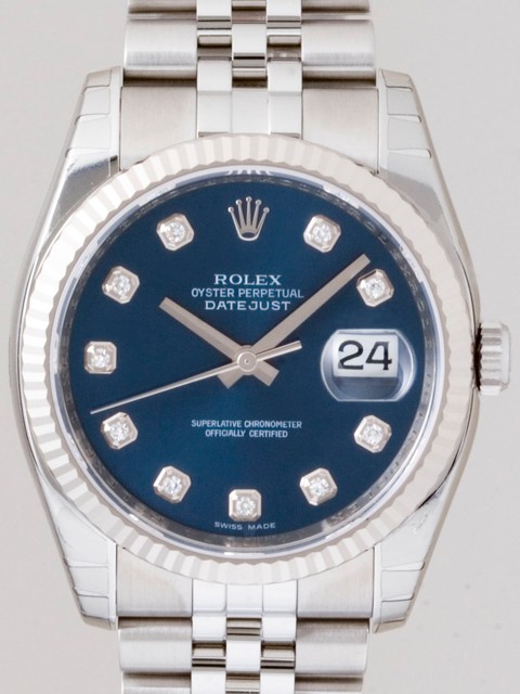 ロレックススーパーコピー ROLEX パーペチュアル デイトジャスト メンズ 116234G ジュビリーブレス ブルー