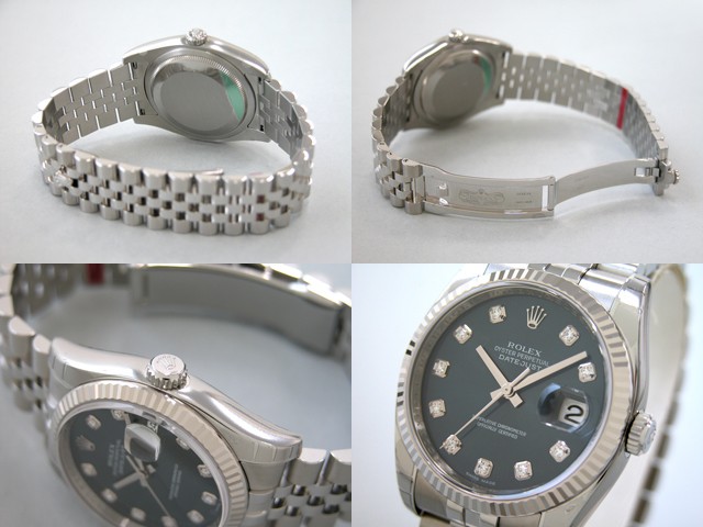 ロレックススーパーコピー ROLEX パーペチュアル デイトジャスト メンズ 116234G ジュビリーブレス ブルー
