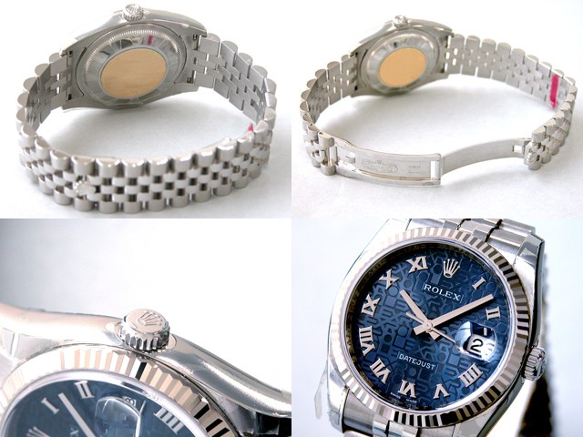 ロレックススーパーコピー ROLEX パーペチュアル デイトジャスト メンズ 116234 ジュビリーブレス ブルーコンピュターローマ