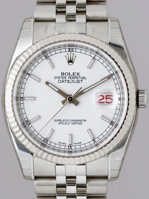 ロレックススーパーコピー ROLEX パーペチュアル デイトジャスト メンズ 116234 ジュビリーブレス ホワイトバー