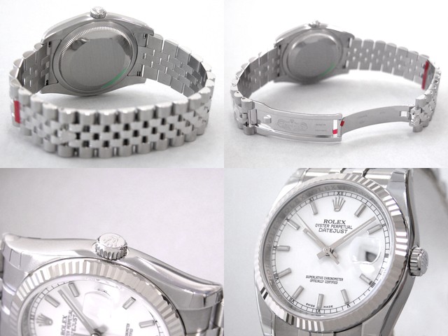 ロレックススーパーコピー ROLEX パーペチュアル デイトジャスト メンズ 116234 ジュビリーブレス ホワイトバー