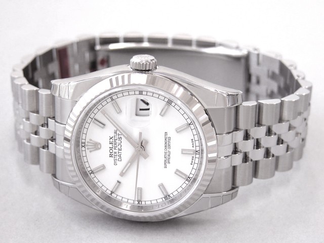 ロレックススーパーコピー ROLEX パーペチュアル デイトジャスト メンズ 116234 ジュビリーブレス ホワイトバー