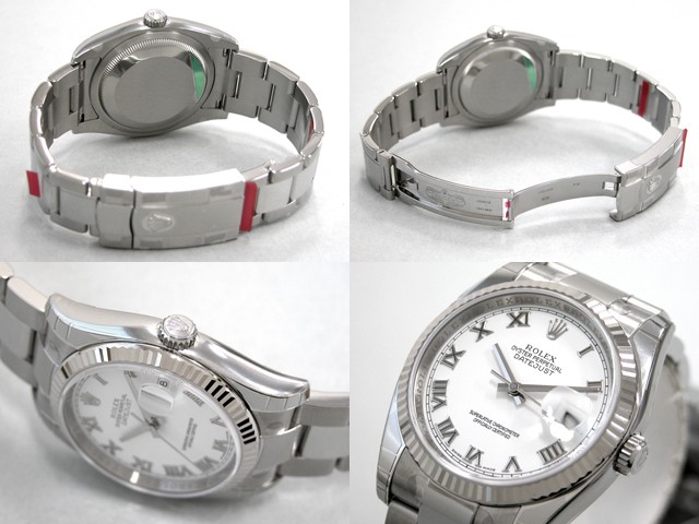 ロレックススーパーコピー ROLEX パーペチュアル デイトジャスト メンズ 116234 オイスターブレス ホワイトローマ