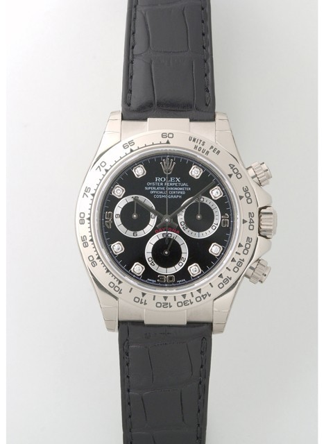 ロレックススーパーコピー ROLEX デイトナ 116519G 黒皮 ブラック 自動巻