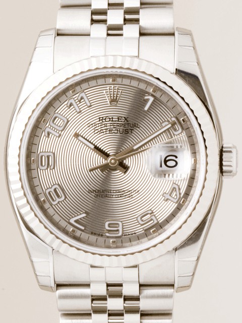 ロレックススーパーコピー ROLEX パーペチュアル デイトジャスト メンズ 116234 ジュビリーブレス シルバーコンセントリックアラビア