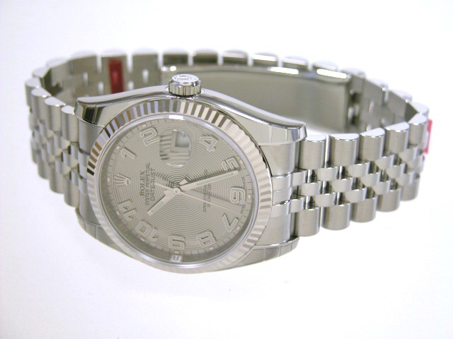 ロレックススーパーコピー ROLEX パーペチュアル デイトジャスト メンズ 116234 ジュビリーブレス シルバーコンセントリックアラビア