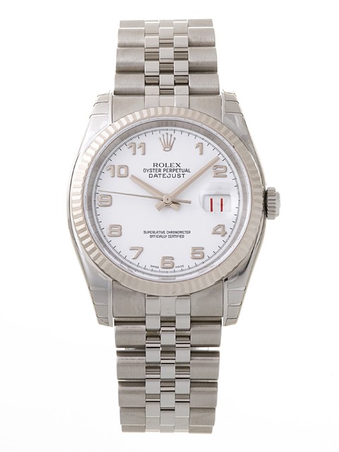 ロレックススーパーコピー ROLEX パーペチュアル デイトジャスト メンズ 116234 ジュビリーブレス ホワイトアラビア