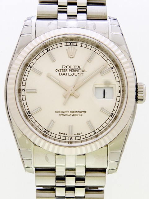 ロレックススーパーコピー ROLEX パーペチュアル デイトジャスト メンズ 116234 ジュビリーブレス シルバー