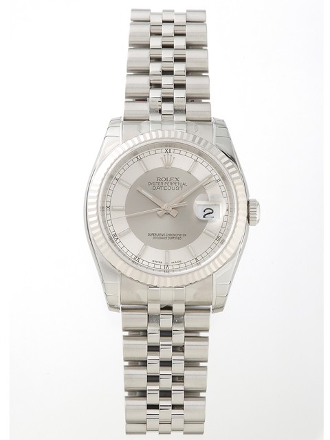 ロレックススーパーコピー ROLEX パーペチュアル デイトジャスト メンズ 116234 ジュビリーブレス シルバー／グレー