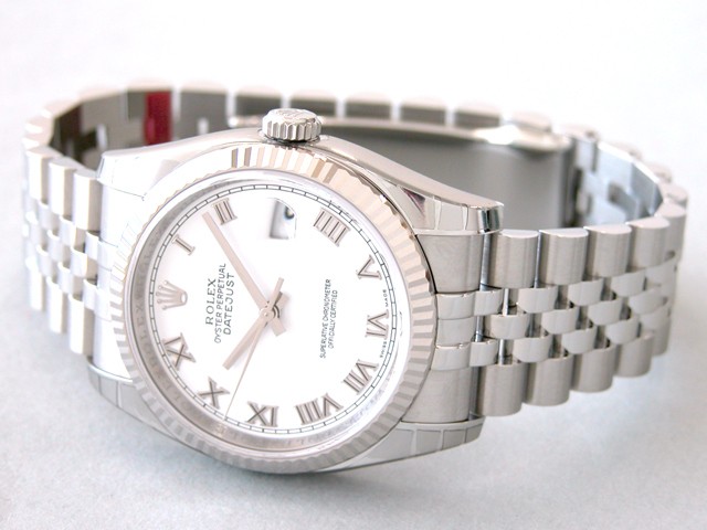 ロレックススーパーコピー ROLEX パーペチュアル デイトジャスト メンズ 116234 ジュビリーブレス ホワイトローマ