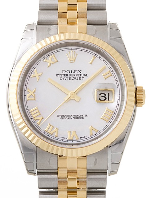 ロレックススーパーコピー ROLEX パーペチュアル デイトジャスト メンズ 116233NR ジュビリーブレス ホワイトシェルローマ