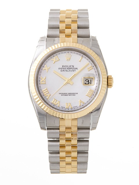 ロレックススーパーコピー ROLEX パーペチュアル デイトジャスト メンズ 116233NR ジュビリーブレス ホワイトシェルローマ