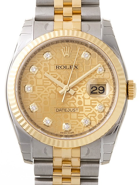 ロレックススーパーコピー ROLEX パーペチュアル デイトジャスト メンズ 116233J ジュビリーブレス シャンパンコンピューター