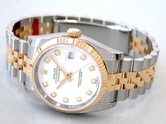 ロレックススーパーコピー ROLEX パーペチュアル デイトジャスト メンズ 116233G ジュビリーブレス ホワイト