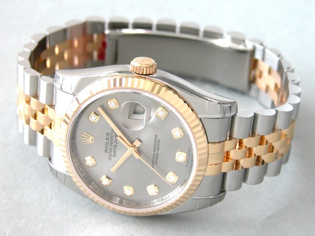 ロレックススーパーコピー ROLEX パーペチュアル デイトジャスト メンズ 116233G ジュビリーブレス グレー