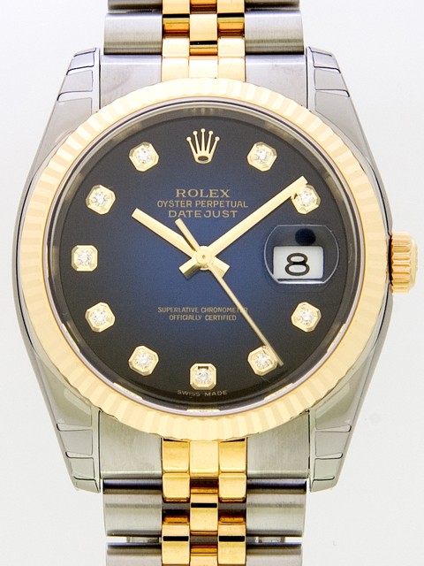 ロレックススーパーコピー ROLEX パーペチュアル デイトジャスト メンズ 116233G ジュビリーブレス ブルーグラデーション
