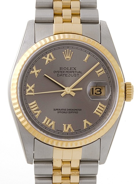ロレックススーパーコピー ROLEX パーペチュアル デイトジャスト メンズ 116233 ジュビリーブレス グレーローマ