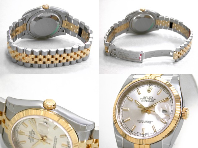 ロレックススーパーコピー ROLEX パーペチュアル デイトジャスト メンズ 116233 ジュビリーブレス シルバーバー