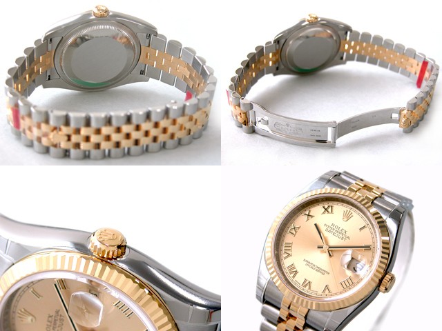 ロレックススーパーコピー ROLEX パーペチュアル デイトジャスト メンズ 116233 ジュビリーブレス シャンパンローマ