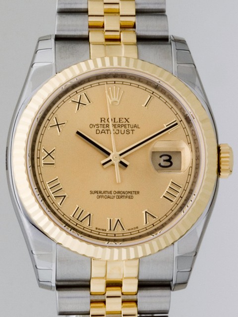 ロレックススーパーコピー ROLEX パーペチュアル デイトジャスト メンズ 116233 ジュビリーブレス シャンパンローマ