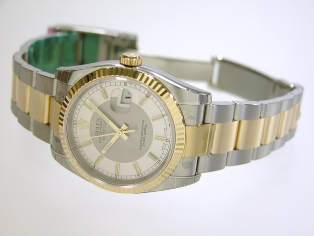 ロレックススーパーコピー ROLEX パーペチュアル デイトジャスト メンズ 116233 オイスターブレス シルバー/グレー