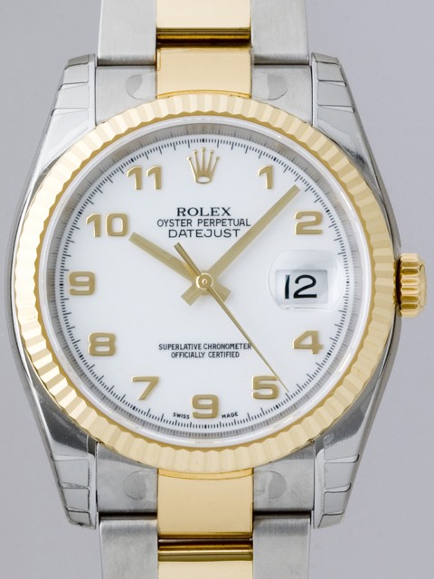 ロレックススーパーコピー ROLEX パーペチュアル デイトジャスト メンズ 116233 オイスターブレス ホワイトアラビア