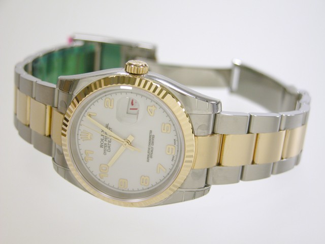 ロレックススーパーコピー ROLEX パーペチュアル デイトジャスト メンズ 116233 オイスターブレス ホワイトアラビア