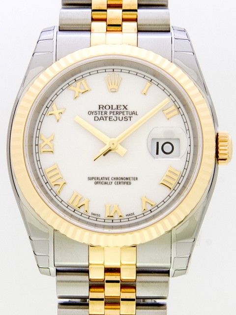 ロレックススーパーコピー ROLEX パーペチュアル デイトジャスト メンズ 116233 ジュビリーブレス ホワイトローマ