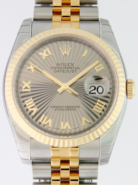ロレックススーパーコピー ROLEX パーペチュアル デイトジャスト メンズ 116233 ジュビリーブレス グレーサンビームローマ