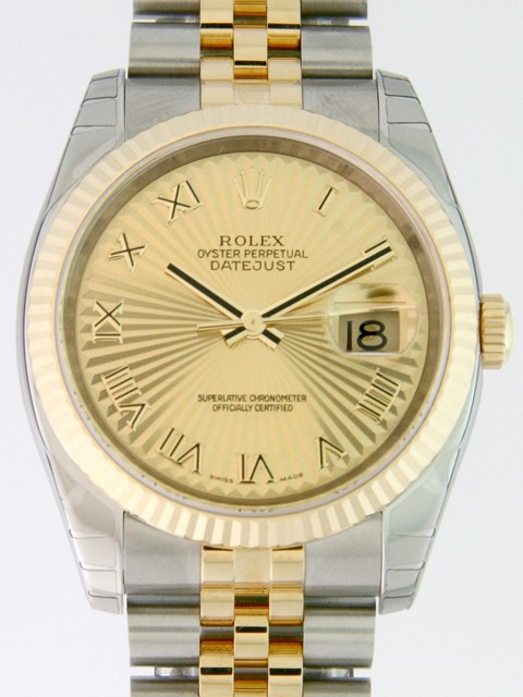 ロレックススーパーコピー ROLEX パーペチュアル デイトジャスト メンズ 116233 ジュビリーブレス シャンパンサンビームローマ