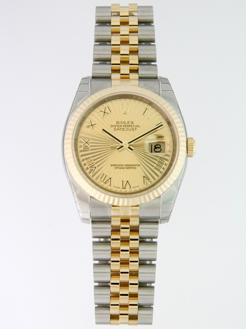 ロレックススーパーコピー ROLEX パーペチュアル デイトジャスト メンズ 116233 ジュビリーブレス シャンパンサンビームローマ