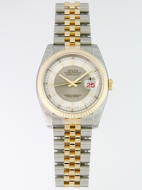 ロレックススーパーコピー ROLEX パーペチュアル デイトジャスト メンズ 116233 ジュビリーブレス シルバー／グレー