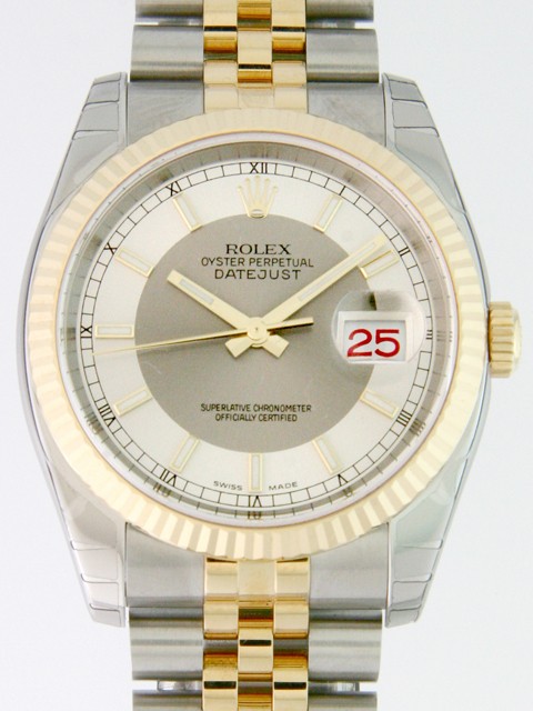 ロレックススーパーコピー ROLEX パーペチュアル デイトジャスト メンズ 116233 ジュビリーブレス シルバー／グレー