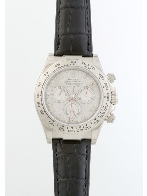 ロレックスコピー ROLEX デイトナ 116519 黒皮 メテオライト