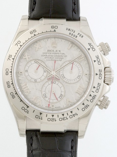 ロレックスコピー ROLEX デイトナ 116519 黒皮 メテオライト