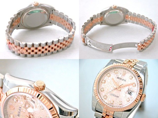 ロレックススーパーコピー ROLEX パーペチュアル デイトジャスト メンズ 116231J ジュビリーブレス ピンクコンピューター