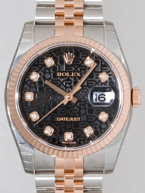 ロレックススーパーコピー ROLEX パーペチュアル デイトジャスト メンズ 116231J ジュビリーブレス ブラックコンピューター