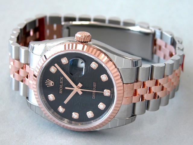 ロレックススーパーコピー ROLEX パーペチュアル デイトジャスト メンズ 116231J ジュビリーブレス ブラックコンピューター