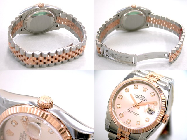 ロレックススーパーコピー ROLEX パーペチュアル デイトジャスト メンズ 116231G ジュビリーブレス ピンク