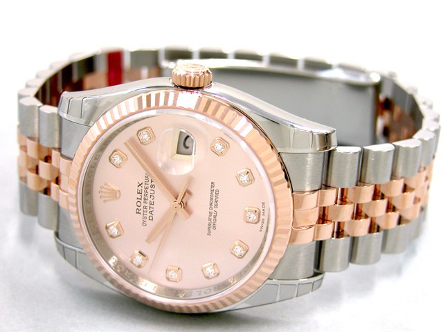 ロレックススーパーコピー ROLEX パーペチュアル デイトジャスト メンズ 116231G ジュビリーブレス ピンク