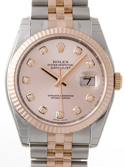 ロレックススーパーコピー ROLEX パーペチュアル デイトジャスト メンズ 116231G ジュビリーブレス ピンク