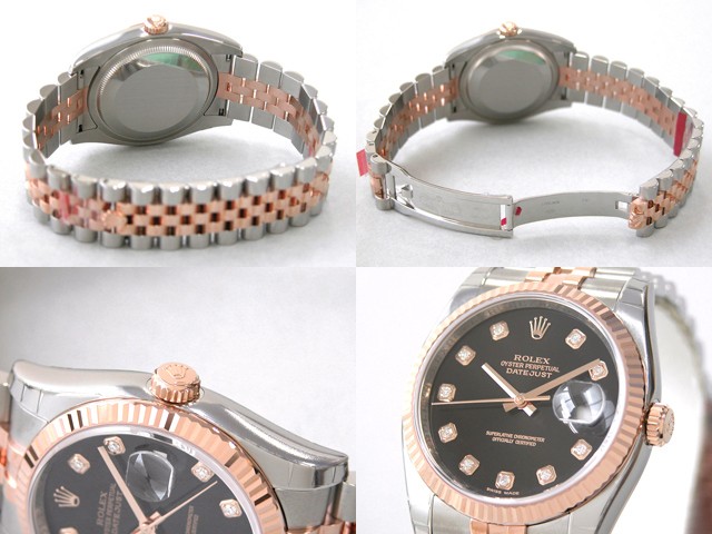 ロレックススーパーコピー ROLEX パーペチュアル デイトジャスト メンズ 116231G ジュビリーブレス ブラック